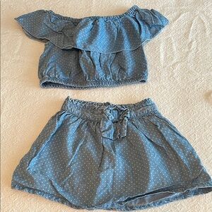 OshKosh B'gosh Blue Polka Dot Kids Matching Set